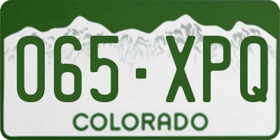 CO license plate 065XPQ