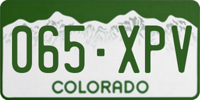 CO license plate 065XPV