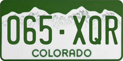 CO license plate 065XQR