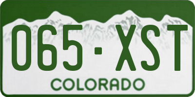 CO license plate 065XST