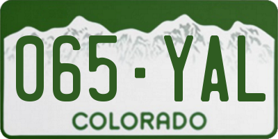 CO license plate 065YAL