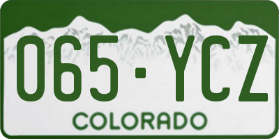 CO license plate 065YCZ