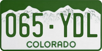 CO license plate 065YDL