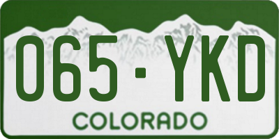 CO license plate 065YKD