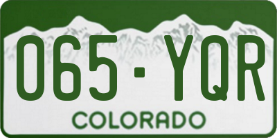 CO license plate 065YQR