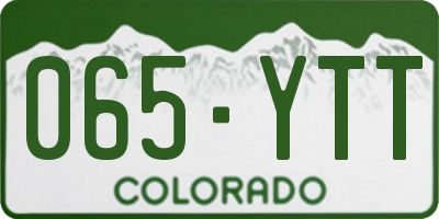 CO license plate 065YTT