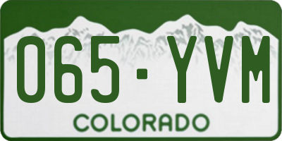 CO license plate 065YVM