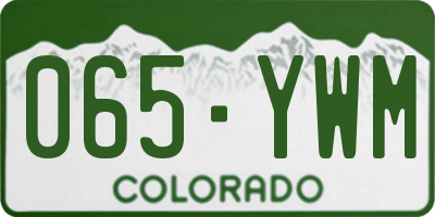 CO license plate 065YWM