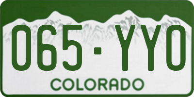 CO license plate 065YYO