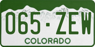 CO license plate 065ZEW