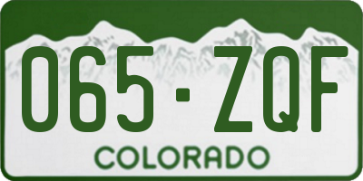 CO license plate 065ZQF