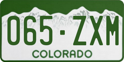 CO license plate 065ZXM