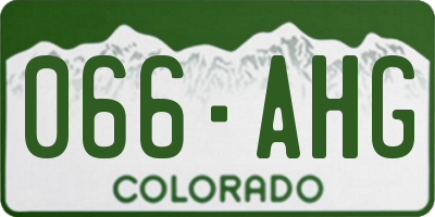 CO license plate 066AHG