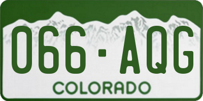 CO license plate 066AQG