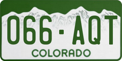 CO license plate 066AQT