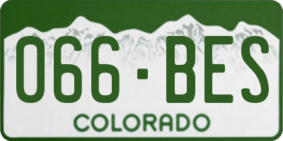 CO license plate 066BES