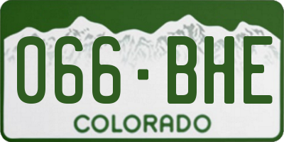 CO license plate 066BHE