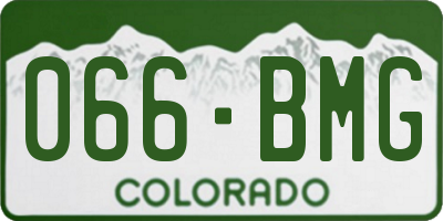 CO license plate 066BMG