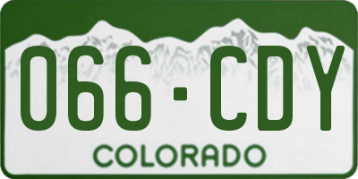 CO license plate 066CDY