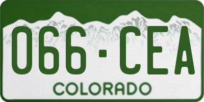 CO license plate 066CEA
