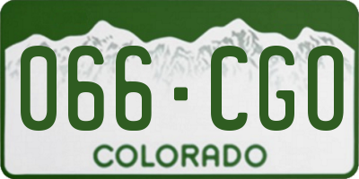 CO license plate 066CGO