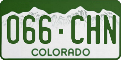 CO license plate 066CHN