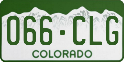 CO license plate 066CLG
