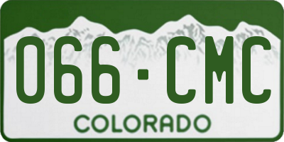 CO license plate 066CMC