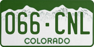 CO license plate 066CNL
