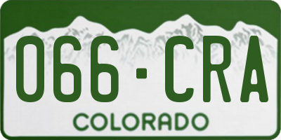 CO license plate 066CRA