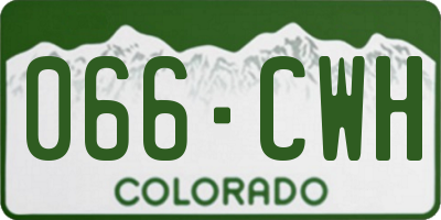 CO license plate 066CWH