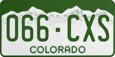 CO license plate 066CXS