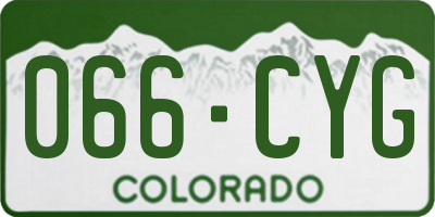 CO license plate 066CYG