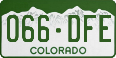 CO license plate 066DFE