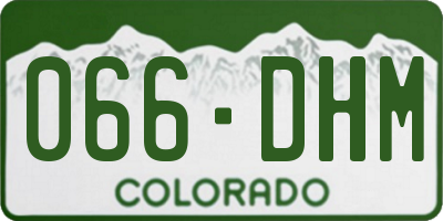 CO license plate 066DHM