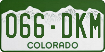 CO license plate 066DKM