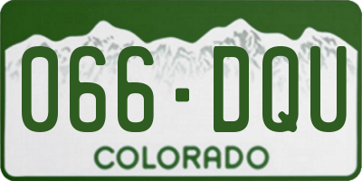 CO license plate 066DQU