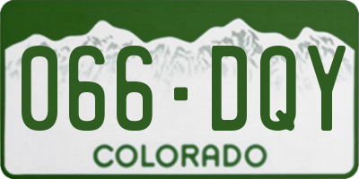 CO license plate 066DQY