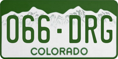 CO license plate 066DRG