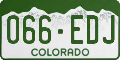 CO license plate 066EDJ
