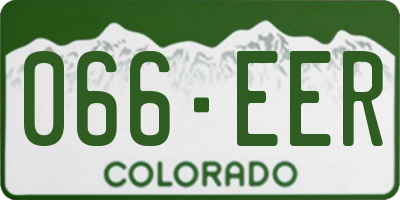 CO license plate 066EER