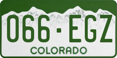 CO license plate 066EGZ