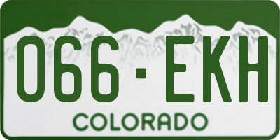 CO license plate 066EKH