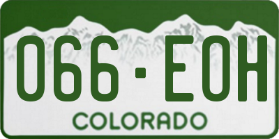 CO license plate 066EOH
