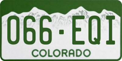 CO license plate 066EQI