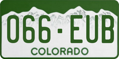 CO license plate 066EUB