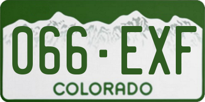 CO license plate 066EXF