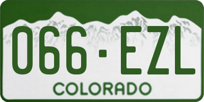 CO license plate 066EZL