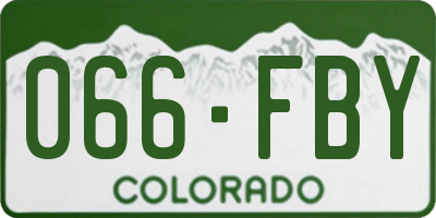 CO license plate 066FBY