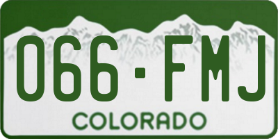CO license plate 066FMJ